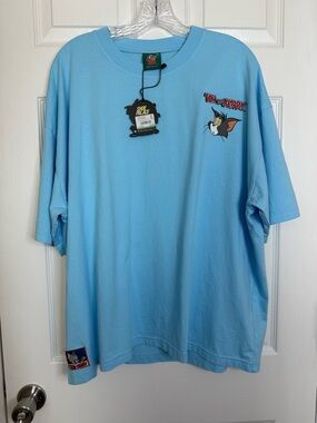 Tom & Jerry Graphic Tee - Light Blue Men's Shirt XL - New With Tags